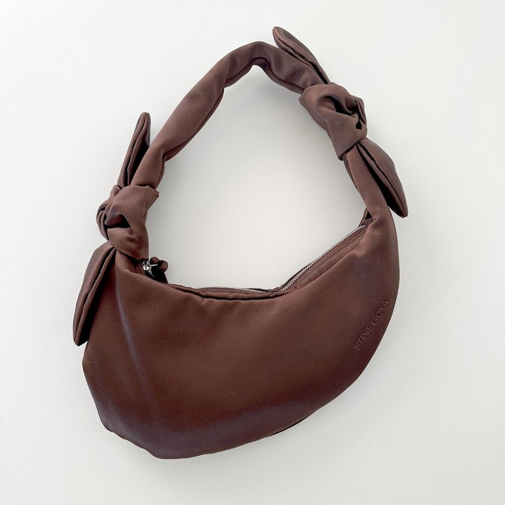 Stine Goya Satin Knotted Satchel Bag